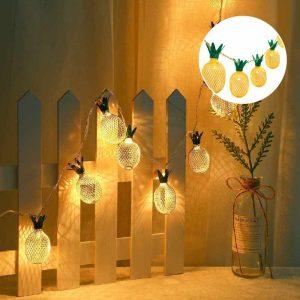 Luces Doradas Con Forma De Ananá