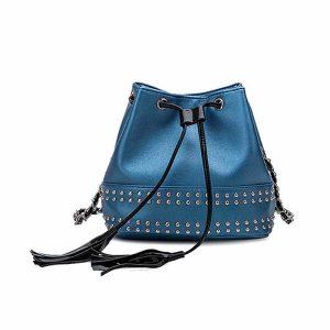 Cartera Estilo Metalica Azul ART 15374