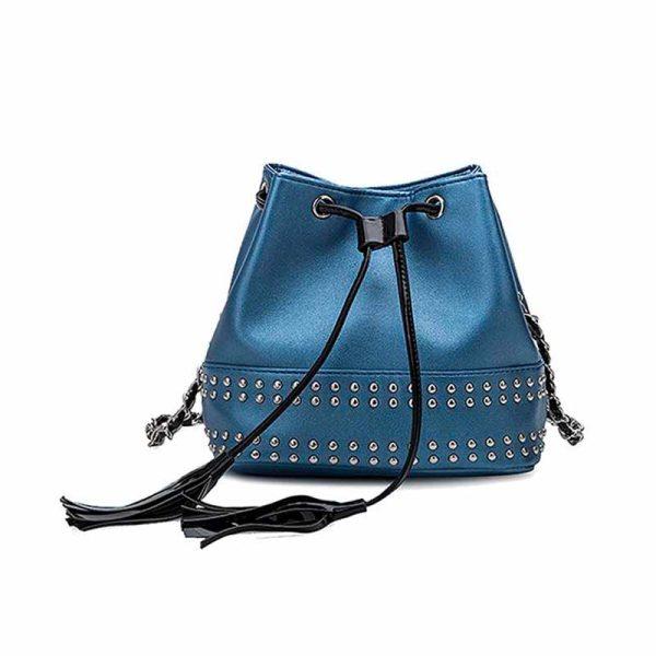 Cartera Estilo Metalica Azul ART 15374