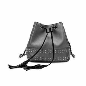 Cartera Estilo Metalica Gris Oscura ART 15374