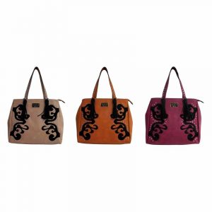 Cartera Combinada Detalles Gamuza