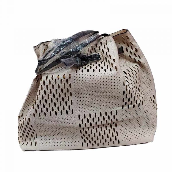 Cartera Calada Tiras Negra