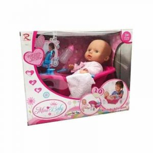Muñeca Mini Baby Con Sonido Bañadera art 8921