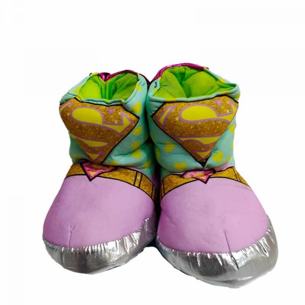 Pantuflas Botitas Super Man Violeta