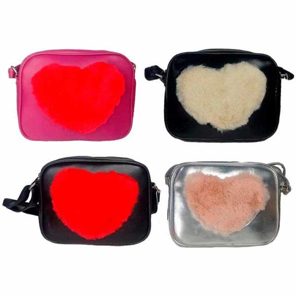 Bandolera Símil Cuero Corazón ART SA2063