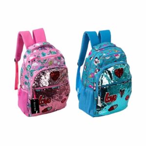 Mochila Lentejuelas Corazón ART WLH-0422-2020