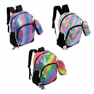 Mochila Lentejuelas Incluye Cartuchera ART WLH8084
