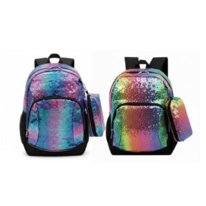 Mochila Lentejuelas Incluye Cartuchera ART WLH8084