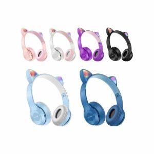 Auricular Vincha Gato Bluetooth Con Luz ART P47M