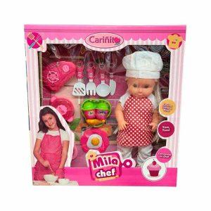 Muñeca Mila Chef Con Accesorios De Cocina MEDIDA: 40cm art 923