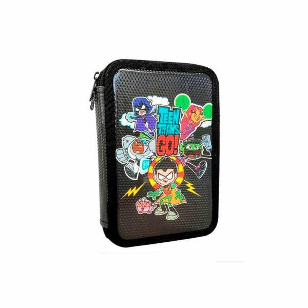 Cartuchera Canopla Teen Titans Go! 2 Pisos C/cierres Mooving art 1521220