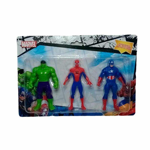 Muñecos Avengers En Blister X3 Unidades art 53996