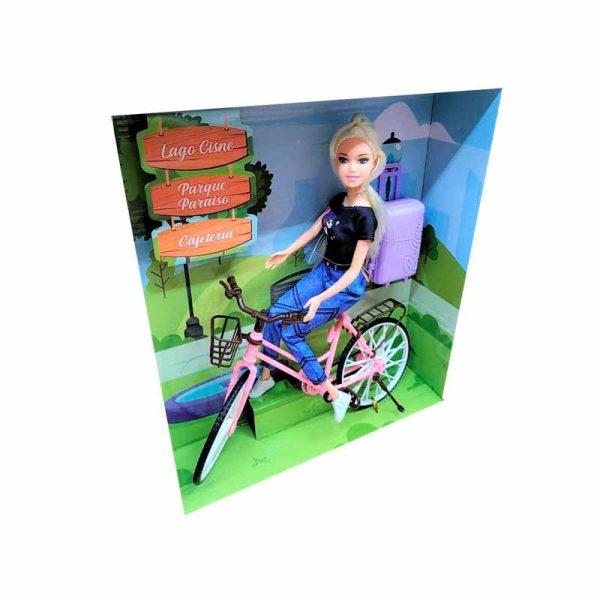Muñeca Tiny En Bicicleta Mas Accesorios ART 53538 - Imagen 2