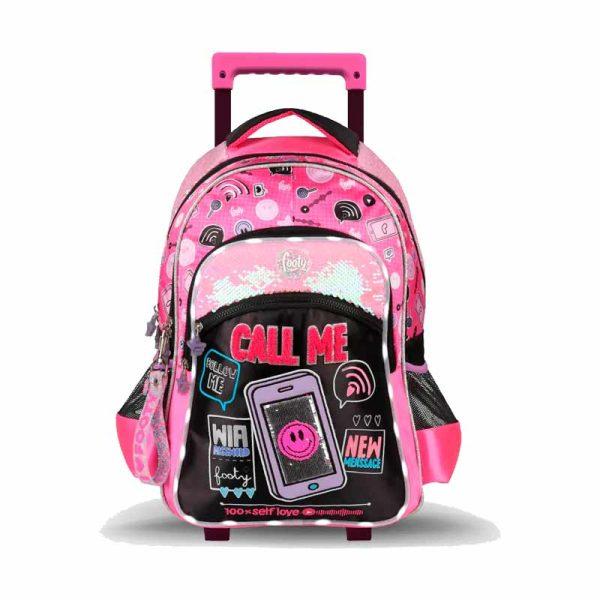 Mochila Con Carro Footy Call Me 18" art f2141