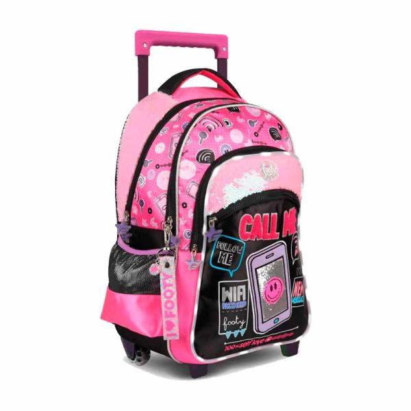Mochila Con Carro Footy Call Me 18" art f2141 - Imagen 2