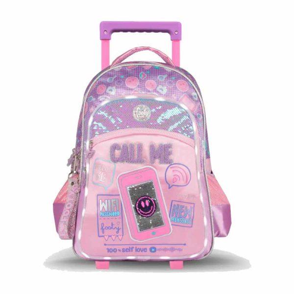 Mochila Con Carro Footy Call Me 18" art f2141