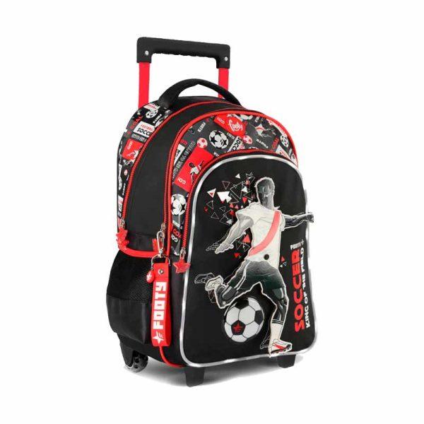 Mochila Con Carro Footy 18" Jugador De Futbol ART F2221 - Imagen 2