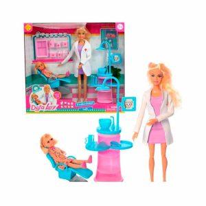 Muñeca Odontologa con Sillon y Paciente ART SD13428