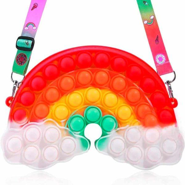 Cartera Bandolera Pop It Arco Iris y Nubes ART YW-5133 - Imagen 2
