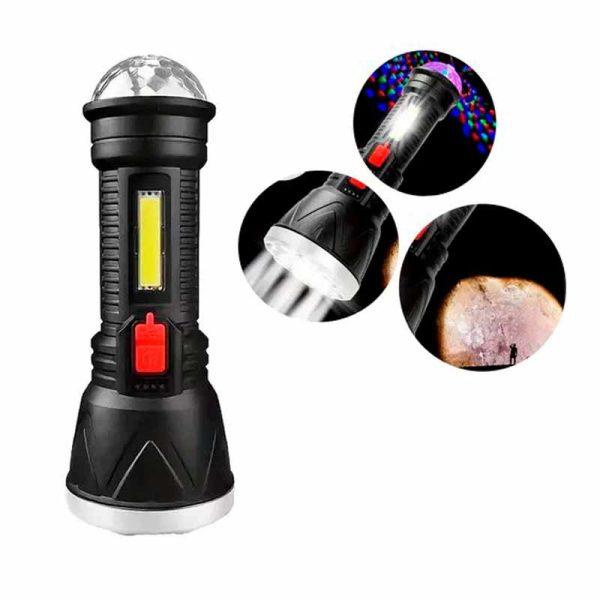 Linterna Con Mini Esfera Rgb Recargable Usb Led art w09