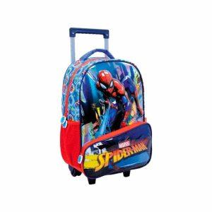 Spiderman Mochila Escolar Con Carro 17"  ART 11734