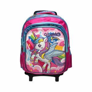 Mochila con carro 17" ruedas silicona prenden luz carro desmontable ART B-2