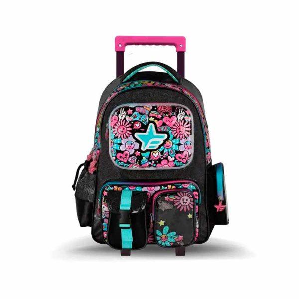Mochila Con Carro Footy Flowers 18″ Art F2181