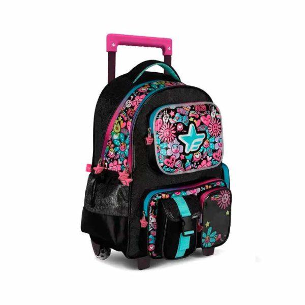 Mochila Con Carro Footy Flowers 18″ Art F2181 - Imagen 2