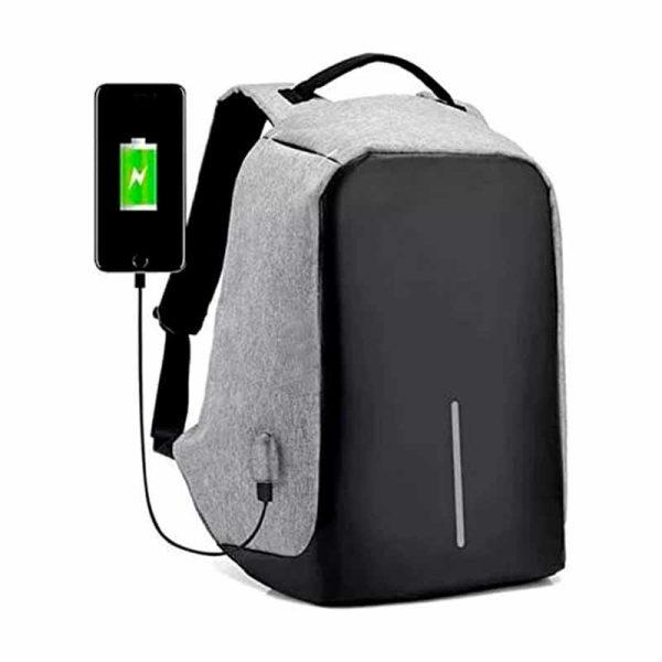 Mochila Antirobo Impermeable Notebook Usb Anticorte ART K24055 - Imagen 2