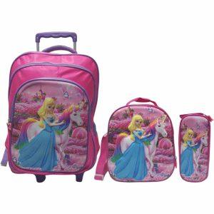 Mochila + Lonchera + Cartuchera Princesa