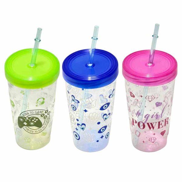 Vaso Transparente Con Sorbete ART KP944