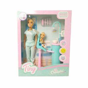 Muñeca Tiny Dentista Con Accesorios y Paciente ART 54462