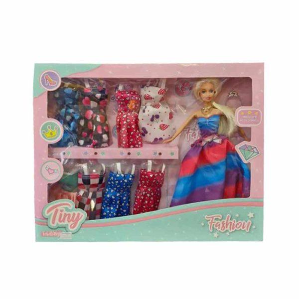 Muñeca Tiny Fashion con 8 Vestidos ART 53401