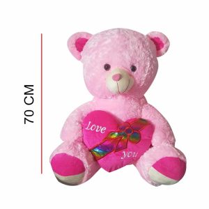 Oso Peluche Corazón Love Rosa 70 CM ART 10430