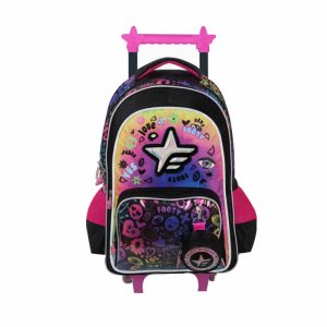 Mochila Hologram Star Con Carro Footy 18" ART F6171