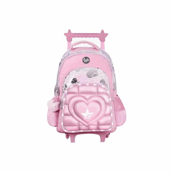 Mochila Heart Con Luz Led Carro 18" Footy ART F6321 - Imagen 3