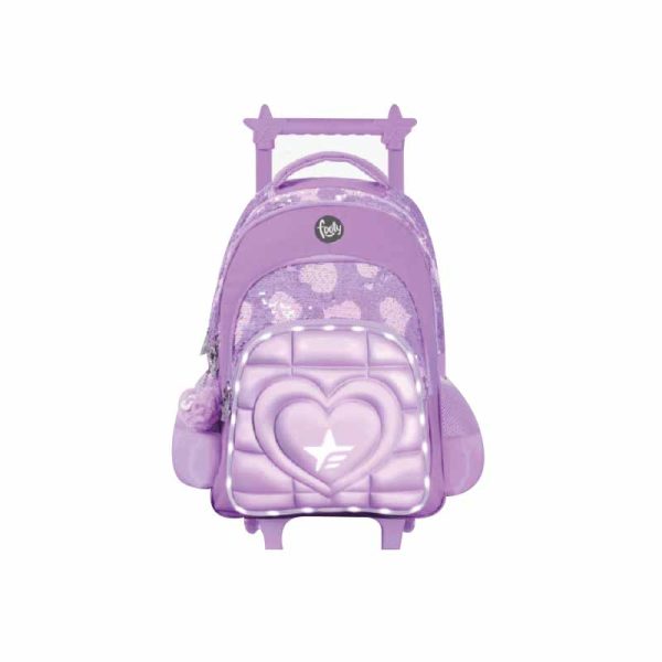 Mochila Heart Con Luz Led Carro 18" Footy ART F6321 - Imagen 2