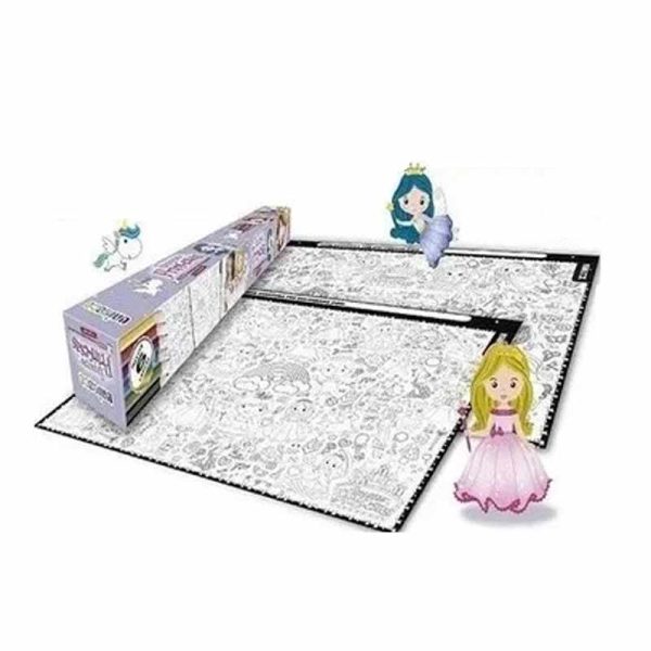 Lamina Para Colorear Pequeñas Princesas ART 5515