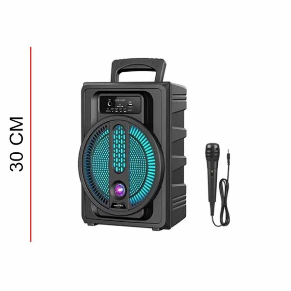Parlante Portátil Bluetooth con Micrófono y Luces LED ART GTS-1671 - Imagen 2