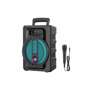 Parlante Portátil Bluetooth con Micrófono y Luces LED ART GTS-1671