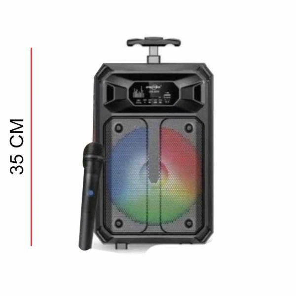 Parlante Bluetooth Inalámbrico con Micrófono y Luces LED 8" ART GTS-2176 - Imagen 2