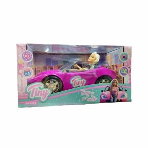 Muñeca Tiny Con Auto Deportivo Decapotable ART 55870