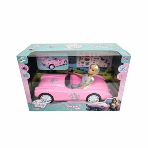 Muñeca Tiny y Su Auto con Stickers ART 55868
