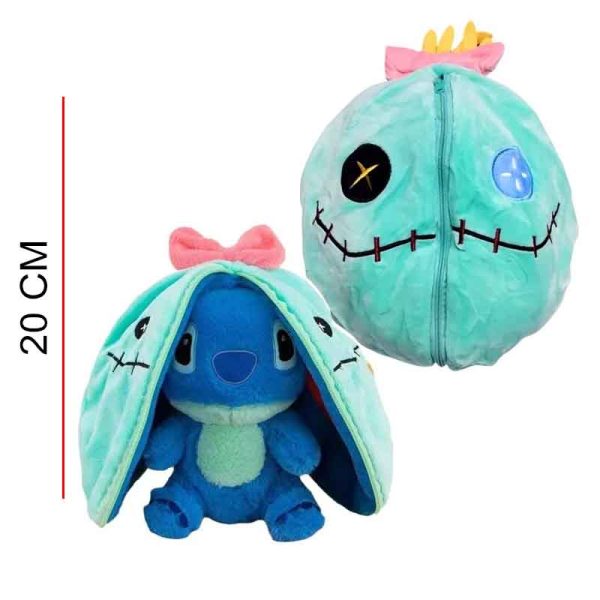 Peluche Stitch Transformable Orejas Con Cierre ART 23856