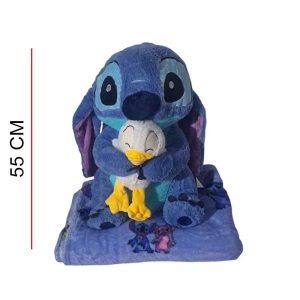 Peluche Stitch Con Pato y Manta 55cm ART 23955