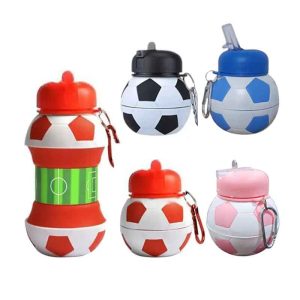 Botella Silicona Plegable Pelota de Futbol ART BT-14