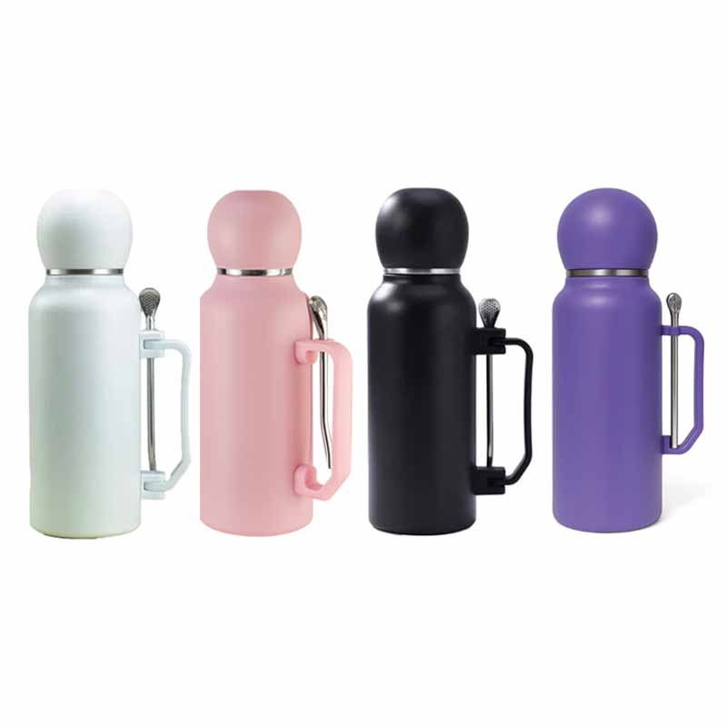 Termo Tapa Mate Redondo y Bombilla 1300ml ART Zz-2154