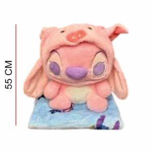 Peluche Con Manta Stitch Cerdito 55cm ART CB-10