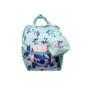 Mochila Maternal Boca de Pez Stitch Con Monedero ART DLS7350