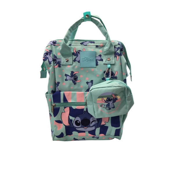 Mochila Maternal Boca de Pez Stitch Con Monedero ART DLS7350 - Imagen 2